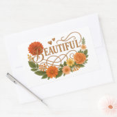 Beautiful Embroidered Style Rectangle Stickers (Enveloppe)