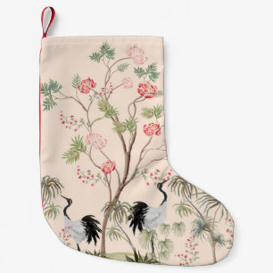 Beautiful exotic chinoiserie Waalse paper. Hand dr Kleine Kerstsok