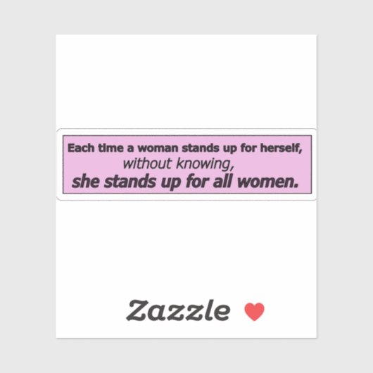 Beautiful feminist quotes sticker (Vel)