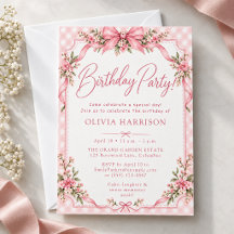 Beautiful Floral Birthday Celebration Invitation