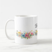 Beautiful Floral Design TEMPLATE Koffiemok (Links)