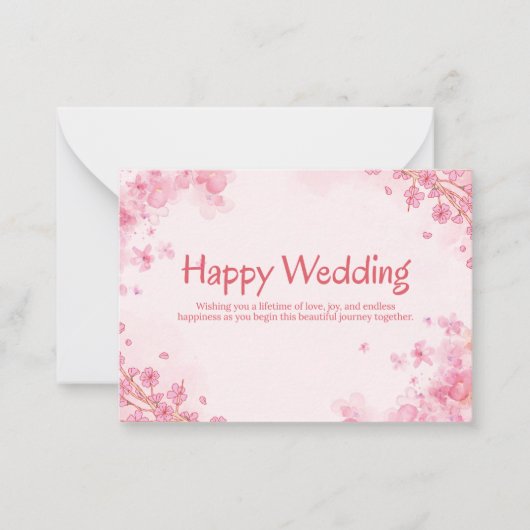 Beautiful Floral Wedding Invitation Template (Devant)