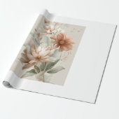 beautiful flower design cadeaupapier (Uitgerold)