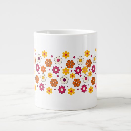 Beautiful flower pattern mug (Devant)