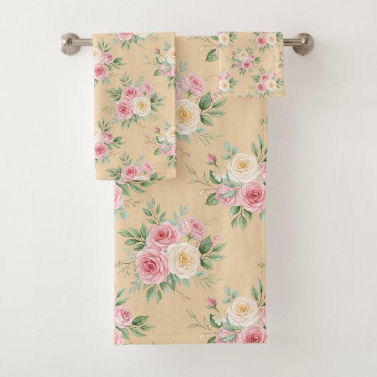 Beautiful Flowers in Pastel Color on Beige (En situation)