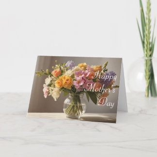 Beautiful Flowers Mother's Day Card Kaart