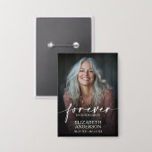 Beautiful Forever in our Hearts Photo Memorial Button (Voorkant / Achterkant)