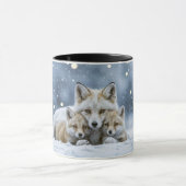 Beautiful Foxes in Snow Coffee Cup or Mug (Centre)