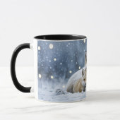 Beautiful Foxes in Snow Coffee Cup or Mug (Gauche)