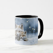 Beautiful Foxes in Snow Coffee Cup or Mug (Devant droit)