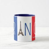Beautiful France Flag Mug version Eiffel Tower (Centre)
