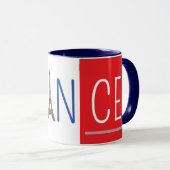 Beautiful France Flag Mug version Eiffel Tower (Devant droit)