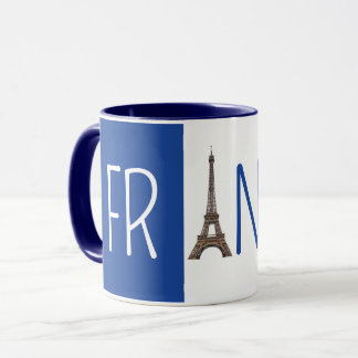 Beautiful France Flag Mug version Eiffel Tower Mok