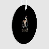 Beautiful Funny Deer Oh Deer Modern Design Ornament (voorkant)
