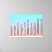 Beautiful Geometric Contemporary Cat  Canvas Afdruk (Voorkant)