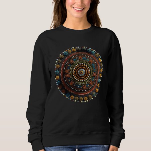 Beautiful Geometric Dot Mandala  1 Trui (Voorkant)