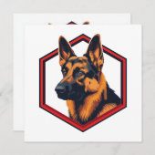 Beautiful German Shepard In A Six Sided Frame Kaart (Voorkant / Achterkant)