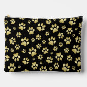 Beautiful Golden Paws Prints on Black Background Etui (Voorkant)
