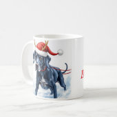 Beautiful Great Dane Christmas Coffee Mug (Devant gauche)