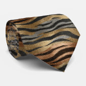 Beautiful Groomsmen Tiger Print Stropdas (Opgerold)