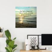 BEAUTIFUL HEBREWS 11:1 SUNRISE POSTER (Thuiskantoor)