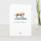Beautiful Horse Birthday Card Kaart (Achterkant)