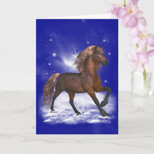 Beautiful horse in the clouds, spirit horse. kaart