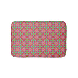 Beautiful Hot Pink and Green Floral Badmat