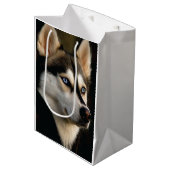 Beautiful Husky Throw Pillow Medium Cadeauzakje (Voorkant Gekanteld)