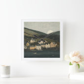 Beautiful Irish Countryside Clock Vierkante Klok (Huis)