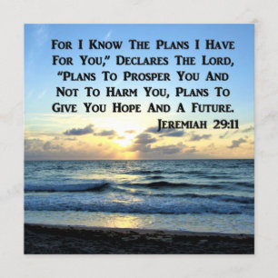 BEAUTIFUL JEREMIAH 29:11 BLAUWE HUIDEN KAART