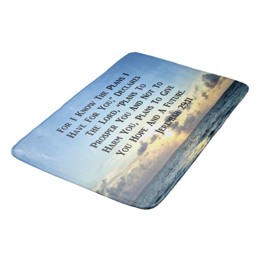 BEAUTIFUL JEREMIAH 29:11 SCRIPTURE VERSE BADMAT (Gekanteld)