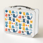 Beautiful kawaii cats, playing with toys white ba (Voorkant)