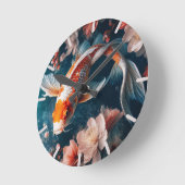 Beautiful Koi Fish Clock Ronde Klok (Hoek)