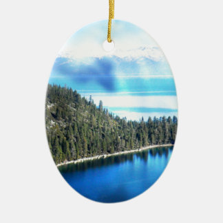 BEAUTIFUL LAKE TAHOE KERAMISCH ORNAMENT
