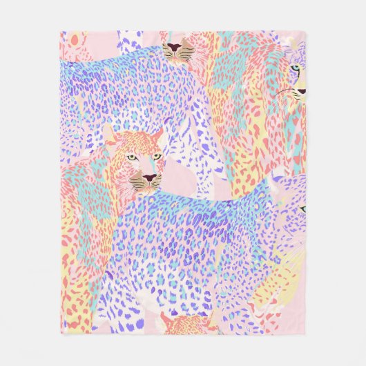 Beautiful Leopard Seamless Pattern illustration Ar Fleece Deken (Voorkant)