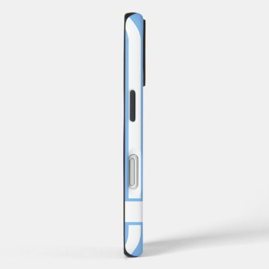 Beautiful Light Blue Striped Personalized Case-Mate iPhone Case (Achterkant / Rechts)