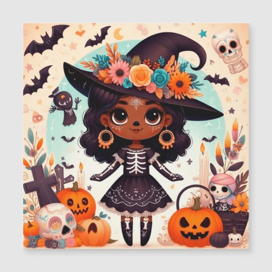 Beautiful little witch halloween party (Voorkant)