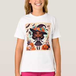 Beautiful little witch halloween party t-shirt