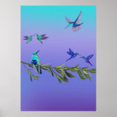 Beautiful love birds wall art poster (Devant)