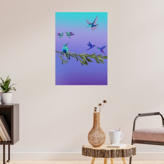 Beautiful love birds wall art poster (Salon 3)