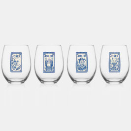 Beautiful Mahjong Joker Wine Glasses Wijnglas Zonder Voet