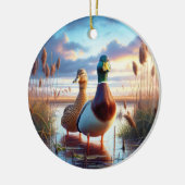 Beautiful Mallard Ducks Keepsake Keramisch Ornament (Links)