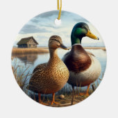 Beautiful Mallard Ducks Keepsake Keramisch Ornament (Voorkant)