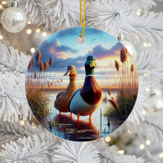 Beautiful Mallard Ducks Keepsake Keramisch Ornament