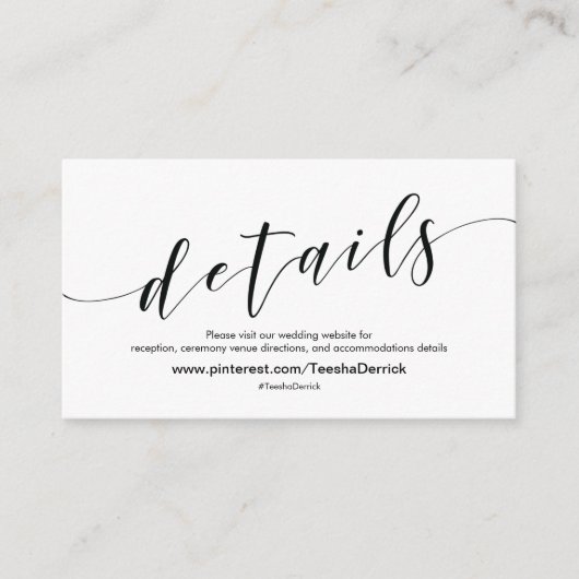 Beautiful Mariage Website Details Carte de boîtier (Devant)