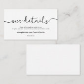 Beautiful Mariage Website Details Carte de boîtier (Devant / Derrière)