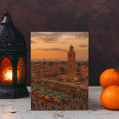 Beautiful Marrakech Sunset View Koutoubia Souk Briefkaart