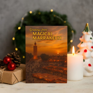 Beautiful Marrakech  Sunset View Koutoubia Square Briefkaart