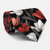 Beautiful Mens Accessories Tulip Flower Stropdas (Opgerold)